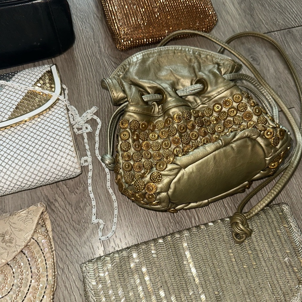 Vtg Lot 15 La Regale More Beaded Sequin Mesh Leather Evening Clutch Bag Purses - Picture 6 of 15